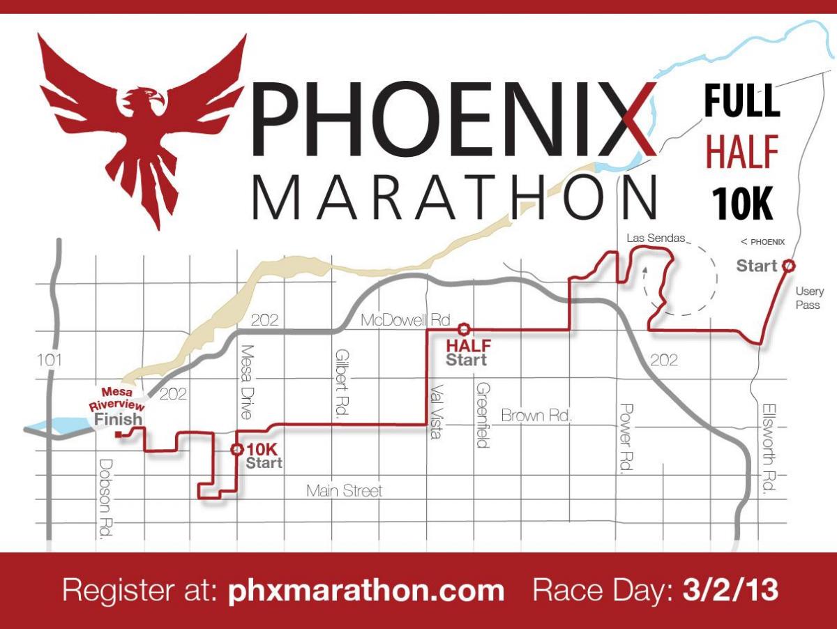 térkép Phoenix maraton