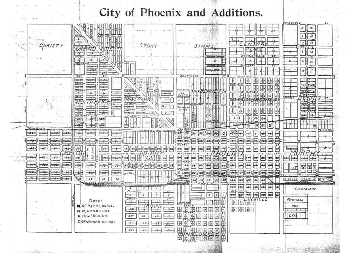 térkép metro-Phoenix
