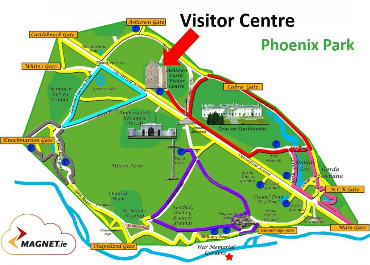 Phoenix park térkép