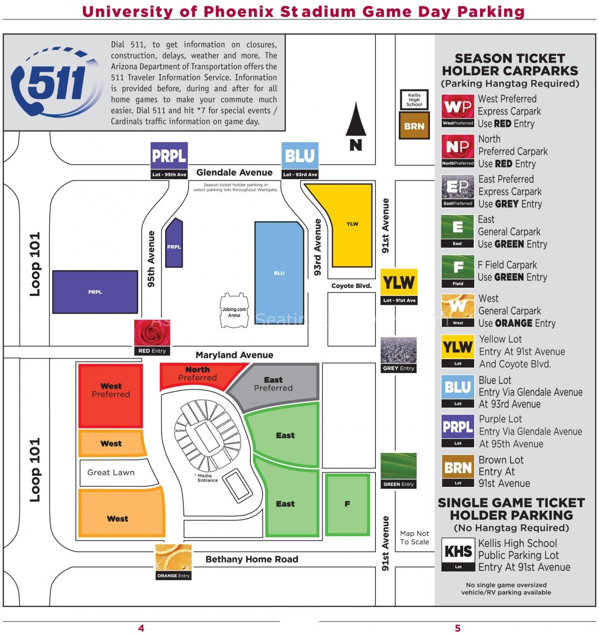 parkolás térkép university of Phoenix stadionban