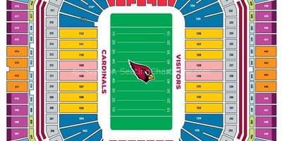 University of Phoenix stadionban ülő térkép
