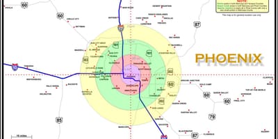 Térkép a Phoenix terület