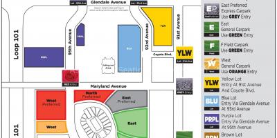 Parkolás térkép university of Phoenix stadionban